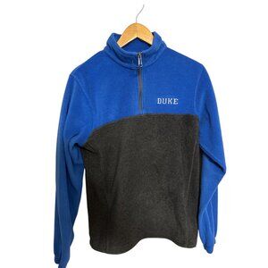 Columbia Duke Blue and Black Zip Up Sweater with Standing Collar